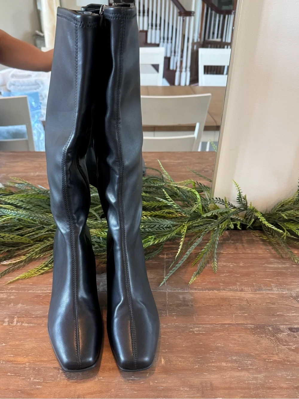 Aerosoles Wide Calf Classic Black Knee-High Block Heel Boots
